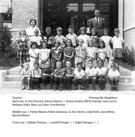 Crocket Elementary 2nd grade class photo with teacher (cant remember), Mr. Neighbors. Need help with some of the names