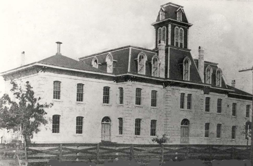 Bryan's First School (Bryan High School 1880) on the site of original Lamar Junior High